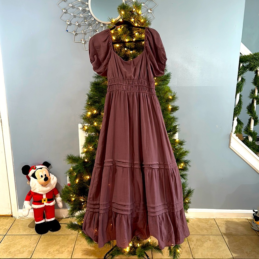 Mauve long bohemian dress